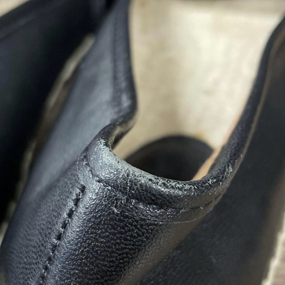 Coach Black Leather Rhodelle Espadrille Flats - Picture 6 of 6